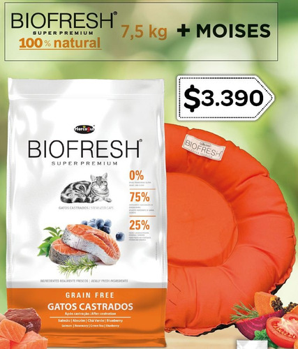 Biofresh Gato Super Premium 7.5 Kg Con Camita