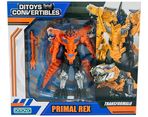 Convertible Transformer Dino Primal Rex Jugueteria Bloque