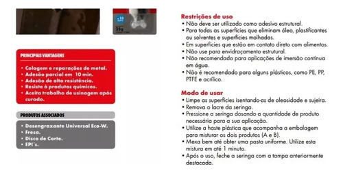 Cola Adesivo Epóxi Titânio Wurth Cola Ferro/aço Solda Fria