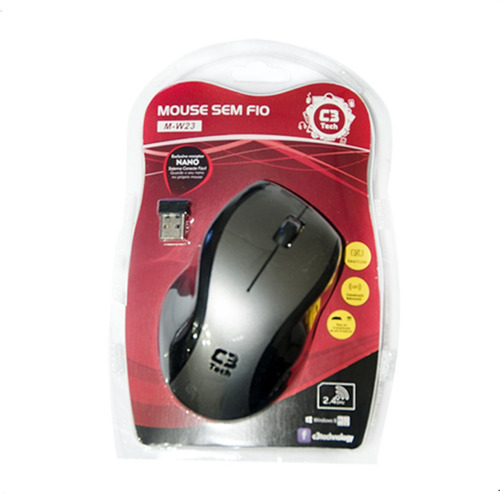 Mouse Wireless M-w23 Bsi Cinza C3 Tech