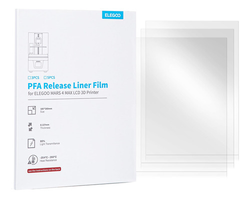 Release Liner Film Elegoo Pfa Para La Impresora 3d Lcd Mars