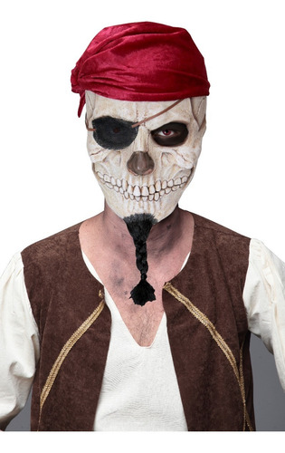 Mascara De Latex 50015 Pirate Skull Dizfraz Pirata Halloween