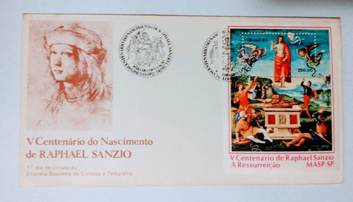 Envelope - V Centenário Do Nascimento De Raphael Sanzio