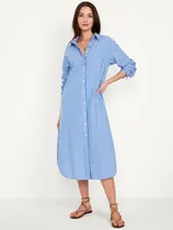 Comprar Vestido Camisero Midi Rayas Mujer Dama Old Navy