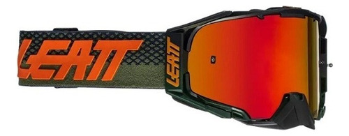 Óculos Motocross Leatt Velocity 6.5 Iriz Trilha Cactus Red Cor da armação Verde Tamanho TU