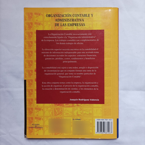 Organización Contable Y Administrativa De Las Empresas (Usado)