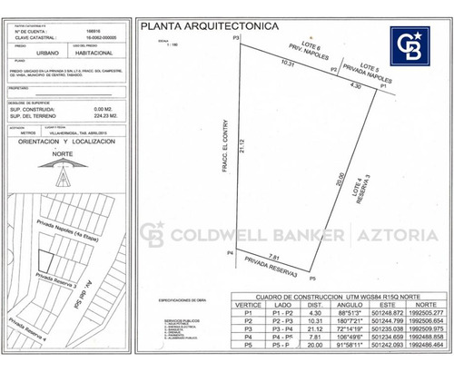 Terreno En Venta Lote 5 Reserva 3 Sol Campestre