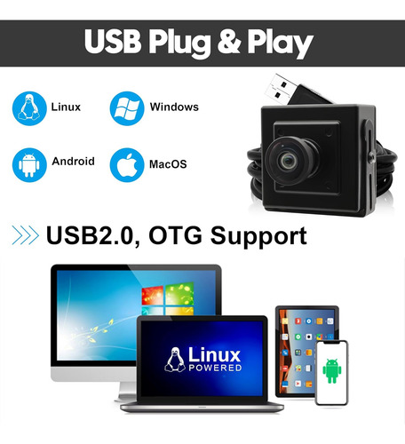 Cámara Usb De 5mp 30fps Cámara De Video Gran Angular Para Co