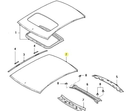 Panel Techo S/techo Corredizo Ford Focus 4p 2008/13 Original