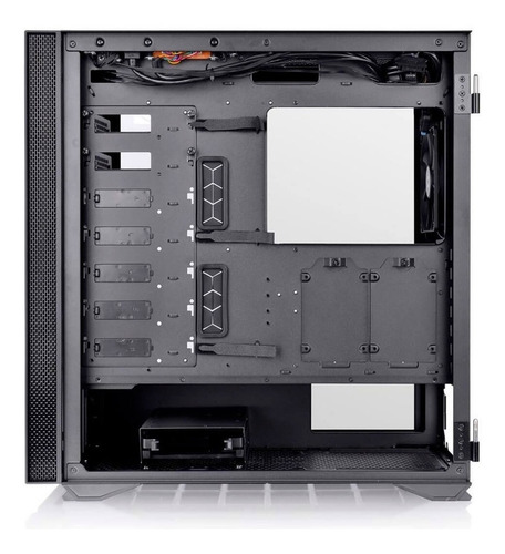 Imagen 4 de 7 de Gabinete Gamer Thermaltake H700 Tg Black 2x120mm Mid Tower
