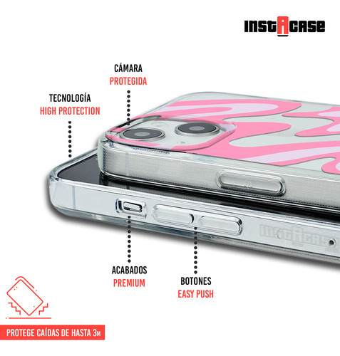 Funda Para iPhone Para Mujer Curvas Rosa Con Tu Nombre