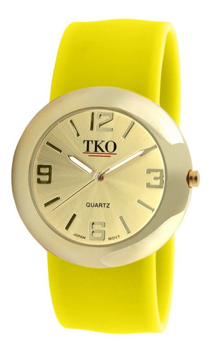 Reloj Mujer Tko Tk614-gyl Cuarzo Pulso Amarillo En Caucho