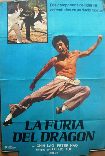 Afiche Película La Furia Del Dragón - 2 Campeones De Kung Fu