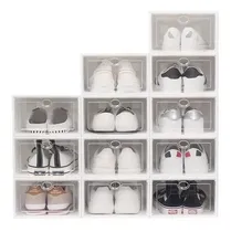Comprar Cajas Organizadoras Plastico Apilables Para Zapatos 12pcs Color Blanco