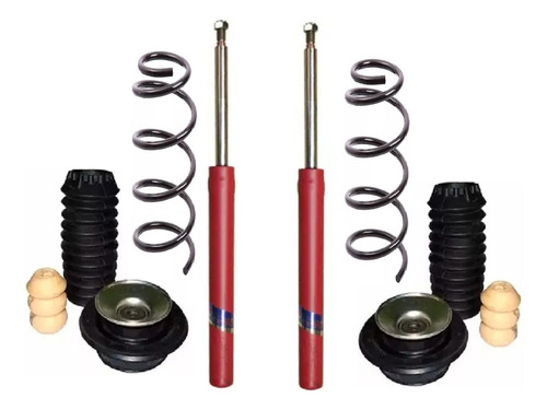 Kit Amortiguadores Espirales, Fuelle + Tope, Cazoleta Vw Gol