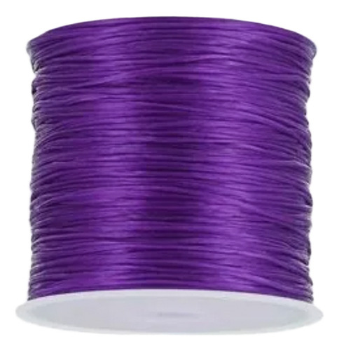 Hilo Elastico Para Pulsera 0.6 Mm Color Morad 100 Mtr Aprox