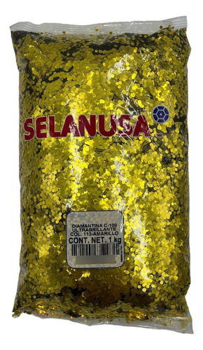 Diamantina Ultrabrillante Selanusa Decorar Manualidades 1kg Color C100 Amarillo