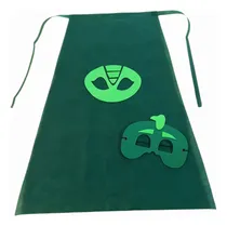 Comprar 10 Capas Y 10 Antifaces De Pj Mask Héroes En Pijama Verde Pj
