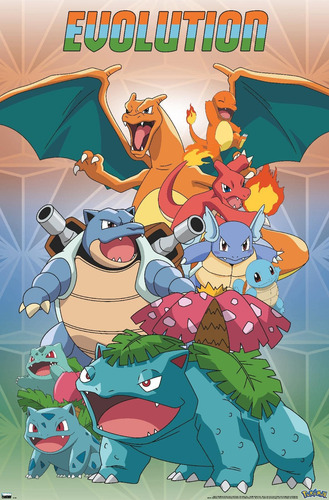 Trends International Pokémon - Póster De Pared Evolution Tri