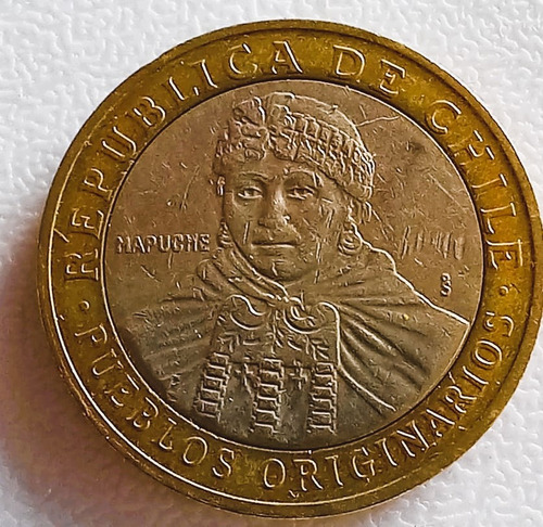 Moneda De 100 Pesos Del Año 2016 De Chile (mujer Mapuche)