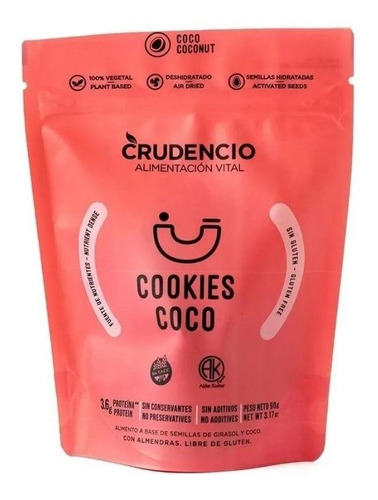 Cookies Coco Crudencio Vegano | Libre De Gluten | Kosher