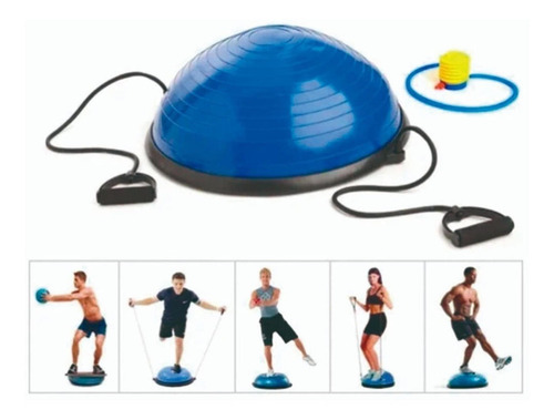 Imagen 3 de 3 de Balon Bosu Rog 60cm + Manillas+inflador