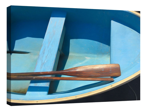 Cuadro Decorativo - Barco De Madera Azul