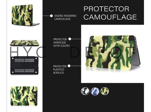Protector De Acrilico Camuflado Macbook Pro 15 A1398