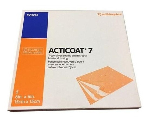 Gasa hemostática Smith+Nephew Acticoat 7 de 15cm x 15cm x 1u