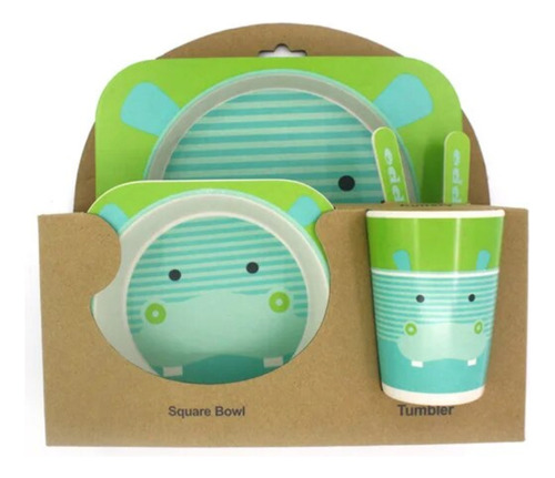 Set Desayuno Plato Bowl Vaso Cubiertos Para Bebes Y Niños 18