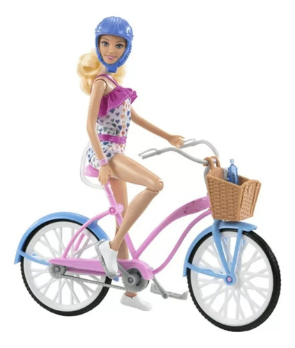 Barbie Muñeca Paseo En Bicicleta Con Accesorios Mattel