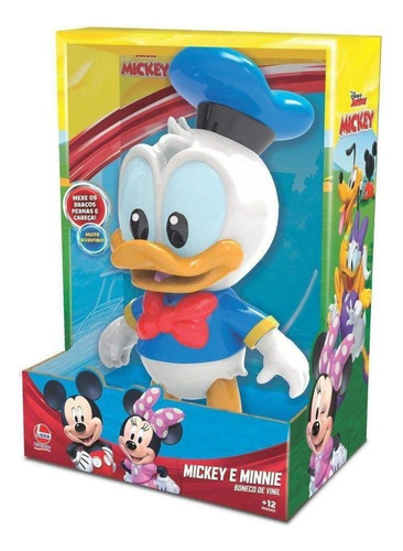 Boneco Vinil Articulado Baby Pato Donald Turma Do Mickey