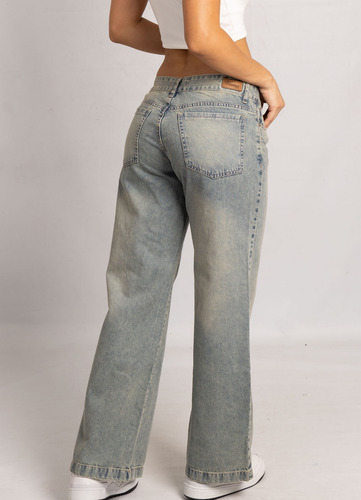 Pantalón Oxido Low-rise Jeans Tiro Bajo Diseño Dp