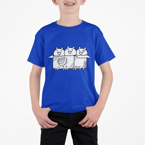 Polera The Battle Cats Box Of Cats Videojuegos Algodon 