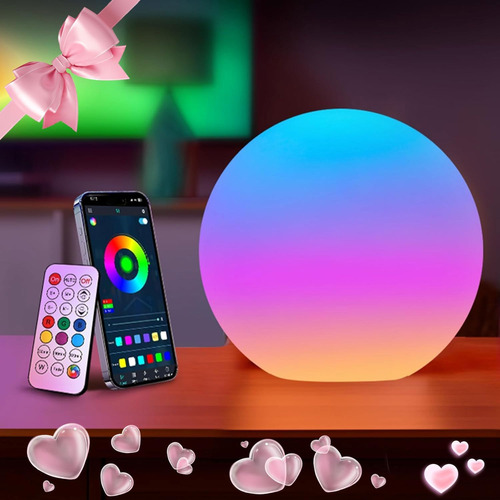 Luz Nocturna Que Cambia De Color, Lámpara Led Inteligente Co