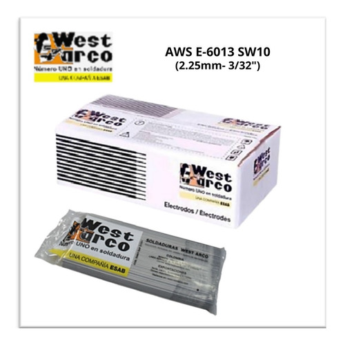 Electrodos West Arco  E6013 Sw10 De 2.5 Mm -3/32   Oferta