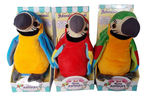 Imagen 4 de 8 de Peluche Interactivo Loro Graba Repite Con Movimiento