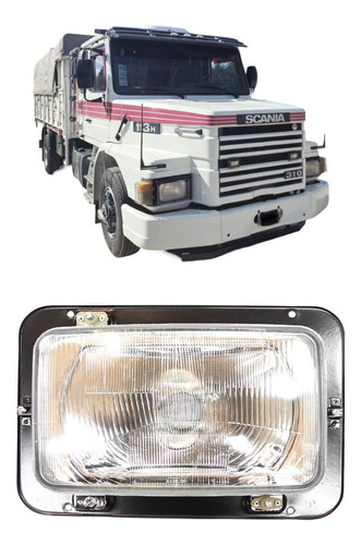 Optica Faro Scania 113 H 360 Completa Con Marco 