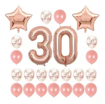 Comprar Combo Cumple Globos Numeros, Confeti, Estrellas