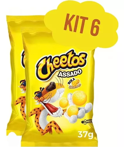 Cheetos Bola Queijo Suíço - Kit 6 Pacotes De 37g. Elma Chips