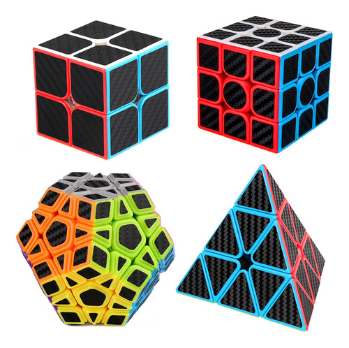 Paquete 4 Cubos Moyu Megaminx Pyraminx Skewb 2x2 3x3