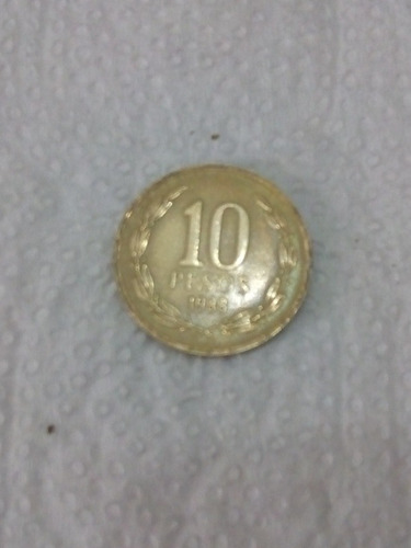 Moneda 10 Pesos Chile 1988