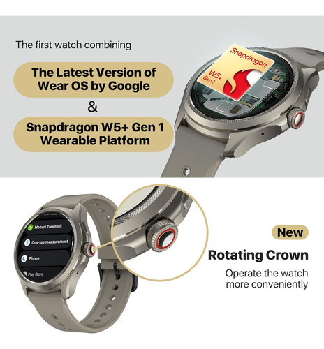 Ticwatch Pro 5 - Reloj Inteligente Android Para Hombre, Snap