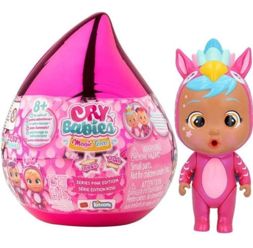 Muñeca Cry Babies Bebés Llorones Lágrima Rosa Sorpresas