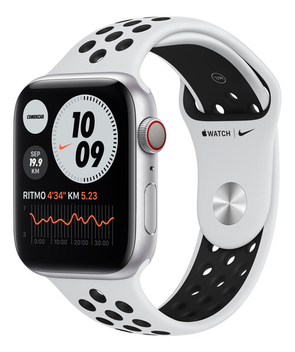 Apple Watch Nike (GPS+Cellular) Series 6 44mm con red móvil caja 44mm de  aluminio correa  gris/negra A2294