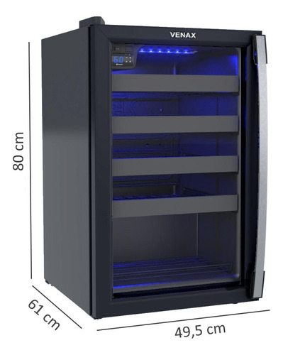 Adega Piubella 82l Porta Invertida 220v E Abridor Vermelho