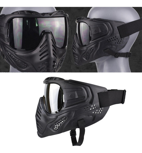- Máscara De Cara Completa Cs Paintball Juegos Lente
