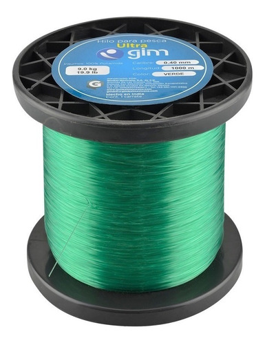 Linea De Pesca Ultra Gim 0.40mm Resis 9kg Var Colores 1000m