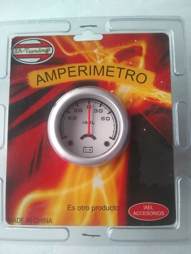 Amperímetro Instrumental Deportivo Fondo Blanco 52mm