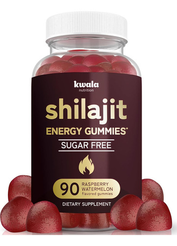 Suplemento De Shilajit 1500 Mg Con 90 Gomitas Hecho En Usa Sabor Frambuesa